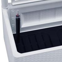 Plantenbak hoog met latwerk en zelfbewateringssysteem wit - thumbnail