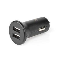 Auto-oplader | 4,8 A | 2 uitgangen | USB-A | Zwart - thumbnail