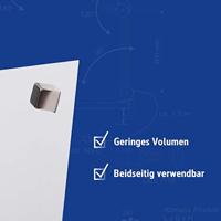 MAUL neodymium kubusmagneet, ft 7 x 7 x 7 mm, trekkracht 1,6 kg, zilver, blister van 10 stuks - thumbnail