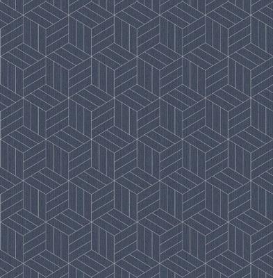 Dutch Wallcoverings Euphorie - Dessin - Blauw/Zilver