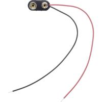 TRU COMPONENTS 18-0092 Batterijclip Aantal cellen: 1 9V (blok) Drukknopaansluiting (l x b x h) 24.5 x 11.8 x 7.3 mm - thumbnail