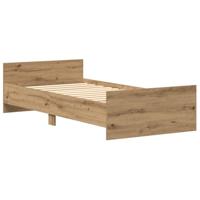 Bedframe zonder matras 75x190 cm spaanplaat ambachtelijk - thumbnail