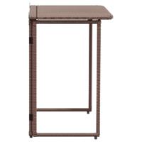 Tuintafel inklapbaar 90x51x75 cm poly rattan bruin - thumbnail