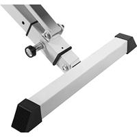 Verstelbare fitnessbank met Curlrack wit - thumbnail