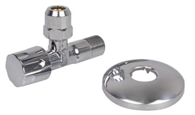 Kirchhoff Haakse-kraan, 3/8"ET x 3/8"ET x 10 mmQ, met rozet - 98480420