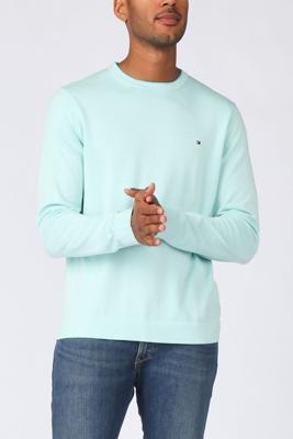 Tommy Hilfiger trui van biologisch katoen mintgroen
