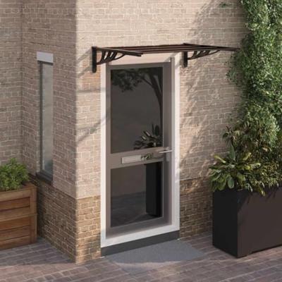 VidaXL Deurluifel 122x90 cm polycarbonaat zwart