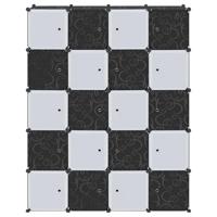 VidaXL Opbergmeubel met 20 vakken en ophangstangen polypropeen - thumbnail