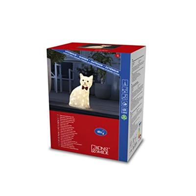 Kerstfiguur LED kat zittend 27x34 cm Konstsmide - Konstsmide