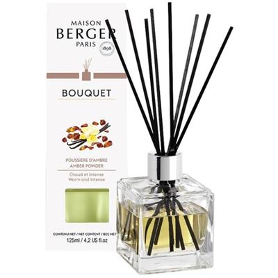Parfumverspreider met sticks Cube 125ml Amber Powder