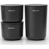 Brabantia opbergbakjes set van 3 dark grey - thumbnail