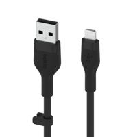 Belkin BoostCharge Flex siliconen USB Type A/Lightning-kabel (3 m), MFi-gecertificeerde laadkabel voor iPhone 14/14 Plus, 13, 12, Pro, Max, mini, SE, iPad en meer – Zwart - thumbnail