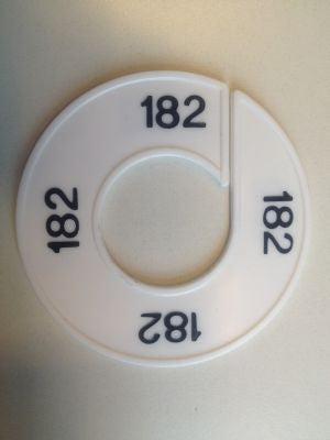 Maatring wit/zwart 182