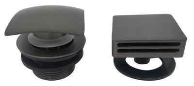 Knop/plug Badoverloop Wiesbaden Inclusief Badvulfunctie Vierkant Gunmetal
