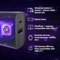 Oniverse AC Adapterkabel 65W USB C Switch 2 Zwart (1,5 meter) - thumbnail