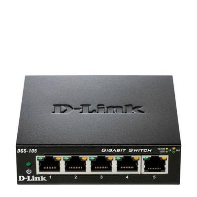 D-Link DGS-105/E DGS-105 Netwerk switch 5 poorten 1 GBit/s D-Link DGS-105/E DGS-105 Netwerk switch 5 poorten 1 GBit/s