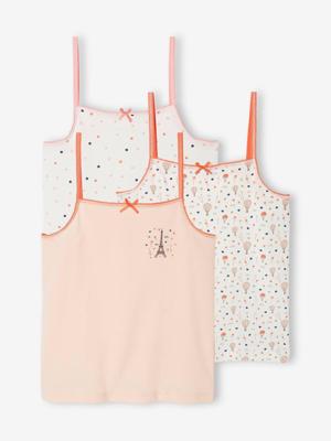 Set van 3 leuke tanktops voor meisjes lichtroze