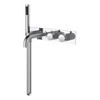 Style inbouw badthermostaat muur chroom - thumbnail