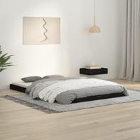 Bedframe massief grenenhout zwart 120x190 cm 4FT Small Double - thumbnail