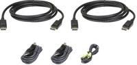 ATEN KVM Aansluitkabel [1x DisplayPort stekker, USB-A 2.0 stekker, Jackplug male 3,5 mm - 1x USB 2.0 bus B, Jackplug male 3,5 mm, DisplayPort stekker] 1.80 m - thumbnail