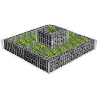 VidaXL Gabion plantenbak 120x120x20 cm gegalvaniseerd staal - thumbnail