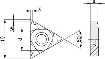 Promat/Tecwerk Wisselplaat | 16ER100 ISO PK30 | rechts | uitwendig draaien - 4000604883