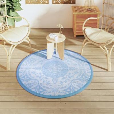 VidaXL Buitenkleed arakil ø120 cm polypropeen babyblauw