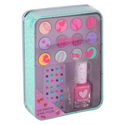 Canenco beauty oogschaduw en nagellak blikje paars