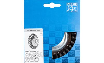 PFERD TOOLS Schijfborstel getordeerd KBG Ø 125 x 15 mm M14 staaldraad-Ø 0,50 voor haakse slijpers POS KBG 12515/M14 ST 0,50 43317001 1 stuk(s)