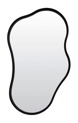 Light & Living Spiegel 'Levu' organisch 59 x 39cm, kleur Mat Zwart Light & Living Spiegel 'Levu' organisch 59 x 39cm, kleur Mat Zwart