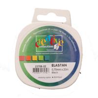 Vaessen Creative • elastan koord elastisch zwart 0,7mm 20m - thumbnail