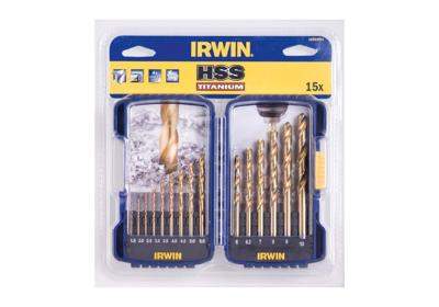 Irwin metaalborenset HSS titanium 19-delig