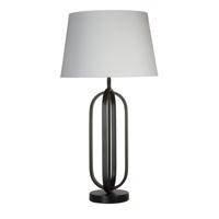 Searchlight TafellampChic zwart met witte kap - EU91101WH - thumbnail