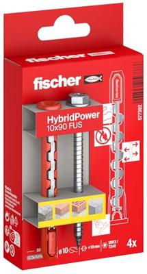 Fischer 577392 HybridPower Deuvelset 90 mm 4 stuk(s)