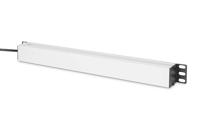 Digitus DN-95437 19 inch 19inch-patchkast Geaarde contactdoos Incl. 2 metalen houders, Overstroombeveiliging Zilver, Zwart - thumbnail