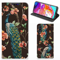 Samsung Galaxy A70 Hoesje maken Pauw met Bloemen - thumbnail