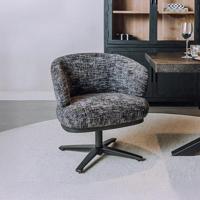 Tower Living Draaifauteuil 'Perca' kleur Blauw/Grijs - thumbnail