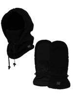 Heatkeeper Dames Winter Set - Balaclava + Wanten - Teddy - Zwart - thumbnail