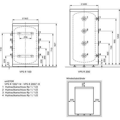 Vaillant 10021457 Buffertank Energielabel: B (A+ - F) 10021457