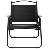 Campingstoelen 2 st 54x43x59 cm oxford stof zwart - thumbnail