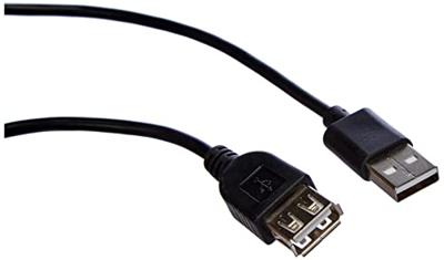 Akyga USB-kabel USB-A stekker, USB-A bus 3.00 m Zwart AK-USB-19