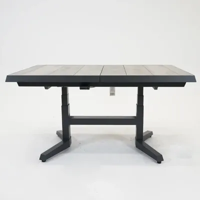 Uittrektafel verstelbaar Castilla Negro 143/183x88x54/74cm