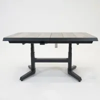 Uittrektafel verstelbaar Castilla Negro 143/183x88x54/74cm - thumbnail