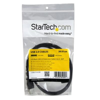 USB-kabel Startech USBEXTAA3BK USB A Zwart USB-kabel Startech USBEXTAA3BK USB A Zwart
