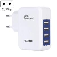 HT-CD03 15.5W 5V 3.1A 4-Port USB Wall Charger Travel Charger EU Plug (White) - thumbnail