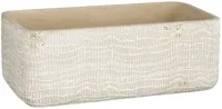 Mica Decorations bloempot Siri rechthoek 28x14x10cm licht grijs - thumbnail