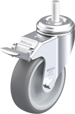 Blickle LKRA-TPA 101G-FI-GS12 Zwenkwiel met rem Wieldiameter: 100 mm Draagvermogen (max.): 110 kg 1 stuk(s)