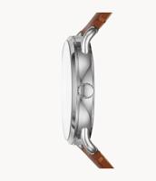 Fossil FS5661 Horloge Copeland staal-leder zilverkleurig-bruin 42 mm - thumbnail