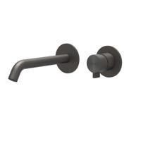 Inbouw Wastafelmengkraan IVY Tribe 2-gats Coldstart RVS316 Geborsteld Carbon Black PVD IVY - thumbnail