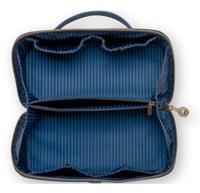 Pip Studio Pip Studio Cyrille Cosmetic Bag Medium Stripe Blue 23.5x11x5x22cm - thumbnail